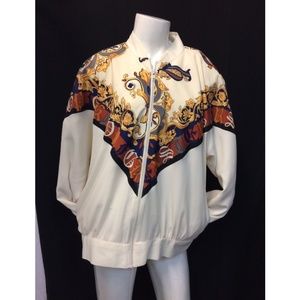 Vintage VTG Womens Three Flaggs Light Jacket Beige